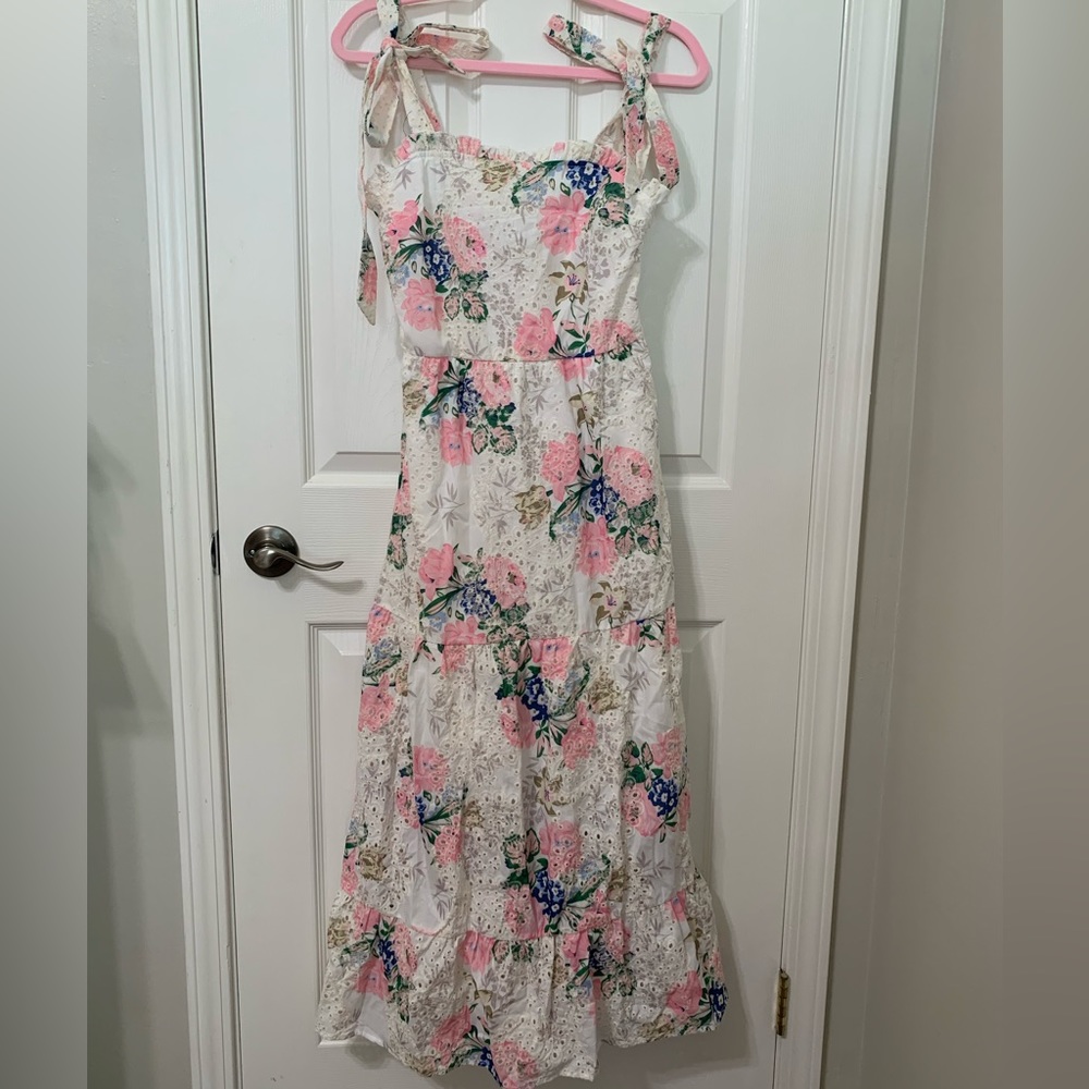 White Floral Chicwish Dress